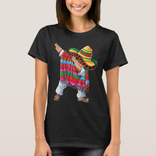 Dabbing Mexican Poncho Cinco De Mayo Boys Men Shor T-Shirt