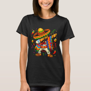 Dabbing mexican poncho cinco de mayo boys men T-Shirt