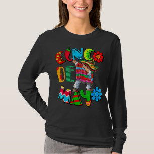 Dabbing Mexican Poncho Cinco De Mayo Boys Men T-Shirt