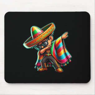 Dabbing Mexican Poncho Cinco De Mayo Boys Men Todd Mouse Pad