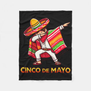 Dabbing Mexican Poncho Cinco De Mayo Fiesta 3  Fleece Blanket