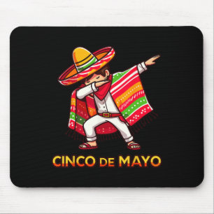 Dabbing Mexican Poncho Cinco De Mayo Fiesta 3 Mouse Pad