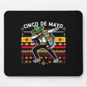 Dabbing Mexican Poncho Cinco De Mayo Fiesta 4 Mouse Pad