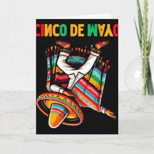 Dabbing Mexican Poncho Cinco De Mayo Fiesta 5 Card