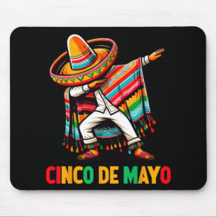Dabbing Mexican Poncho Cinco De Mayo Fiesta 5 Mouse Pad