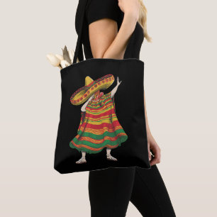 Dabbing Mexican Poncho Cinco De Mayo Fiesta Party Tote Bag