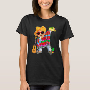 Dabbing Mexican Poncho Cinco De Mayo Men Sombrero  T-Shirt