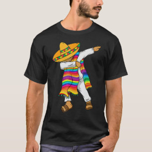 Dabbing Mexican Poncho Cinco De Mayo  Serape Mexic T-Shirt