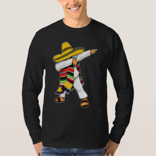 Dabbing Mexican Poncho Cinco De Mayo Sombrero T-Shirt