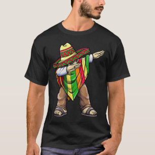Dabbing Mexican Poncho Cinco De Mayo T-Shirt