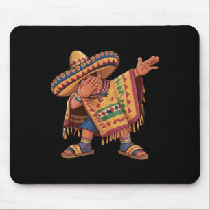 Dabbing Mexican Poncho Dab Dance Cinco De Mayo Gif Mouse Pad