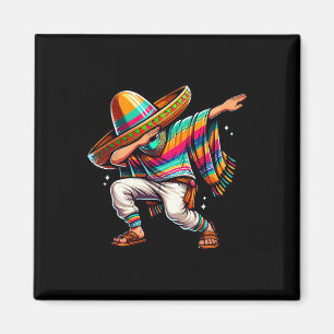 Dabbing Mexican Poncho Sombrero Dab Boy Fiesta Cin Magnet
