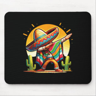 Dabbing Mexican Poncho Sombrero Dab Dance Cinco De Mouse Pad