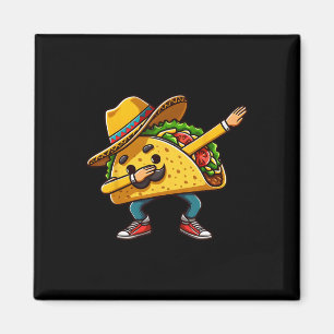 Dabbing Mexican Taco Cinco De Mayo Boys Men Sombre Magnet
