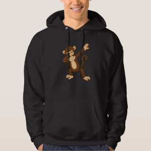 Dabbing Monkey Wearing Sunglasses Dab Dance Girls Hoodie