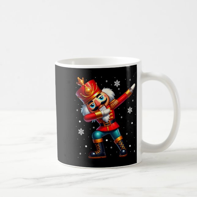Dabbing Nutcracker Christmas Costume Matching Fami Coffee Mug (Right)