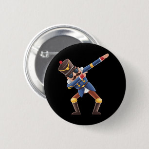 Dabbing Nutcracker Christmas Holiday 6 Cm Round Badge