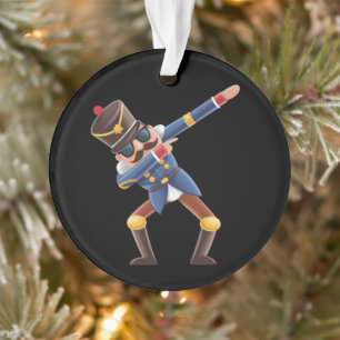 Dabbing Nutcracker Christmas Holiday Ornament