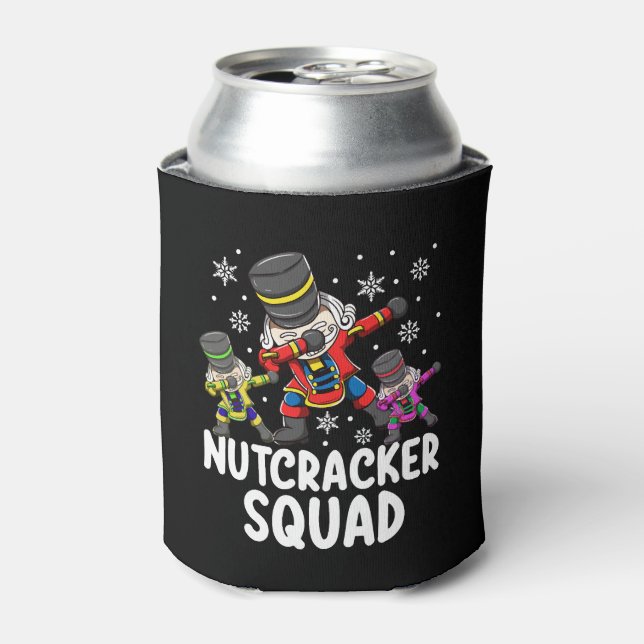Dabbing Nutcracker Cousin Squad Funny Matching Can Cooler (Can Front)
