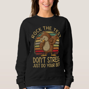Dabbing Owl Rock The Test Retro Vintage Testing Da Sweatshirt
