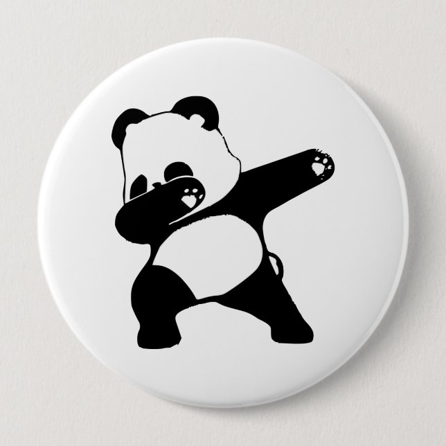Dabbing Panda  10 Cm Round Badge (Front)