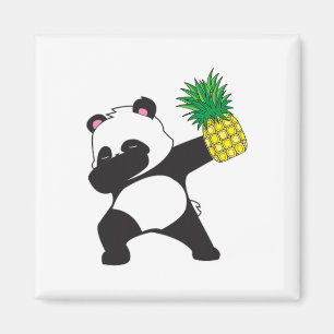 Dabbing Panda Bear Pineapple Aloha Beach Hawaiian  Magnet