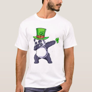 Dabbing Panda Bear St Patricks Day Boys Irish Sham T-Shirt