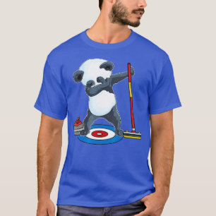 Dabbing Panda curling curler ice Sport panda bear T-Shirt