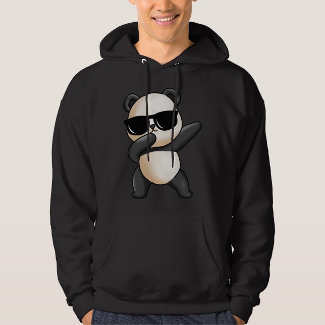 Dabbing Panda Cute Animal Giant Panda Bear Dab Dan Hoodie (Front)