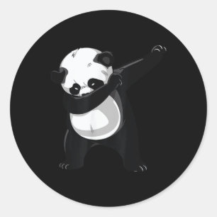 Dabbing Panda Dab Animal Graphic Boys Girls Women  Classic Round Sticker