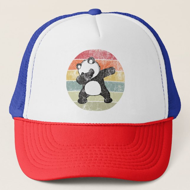 Dabbing Panda, Funny Panda Dab Dance Trucker Hat (Front)