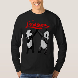Dabbing Panda Love Cute Animal Panda Bear Dancing T-Shirt