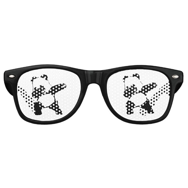 Dabbing Panda  Retro Sunglasses (Front)