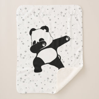 Dabbing Panda  Sherpa Blanket