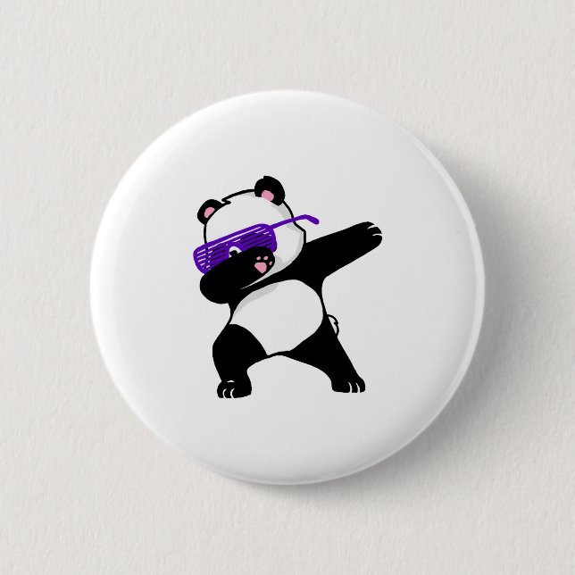 Dabbing Panda t shirt Cute Funny kids adults 6 Cm Round Badge (Front)