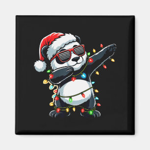 Dabbing Panda Xmas For Kids Boys Girl Panda Lover Magnet