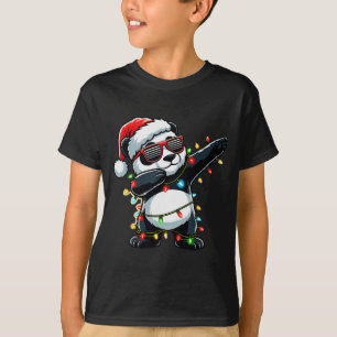 Dabbing Panda Xmas For Kids Boys Girl Panda Lover  T-Shirt