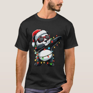 Dabbing Panda Xmas For Kids Boys Girl Panda Lover  T-Shirt