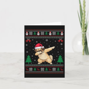 Dabbing Pekingese Dog Santa Hat Boys Girls Kids Ch Card