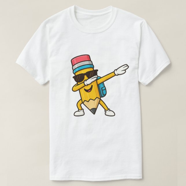Dabbing Pencil Back to School Gift 2026 – Fun Cart T-Shirt (Design Front)