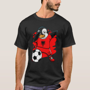 Dabbing Penguin Albania Soccer Fans Jersey Footbal T-Shirt