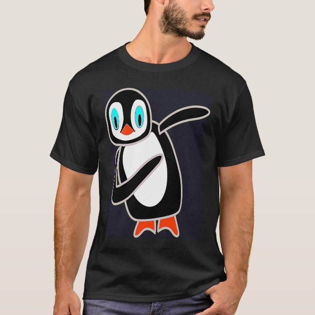 Dabbing Penguin Cool Penguin Dab Dance Dancing Cut T-Shirt (Front)