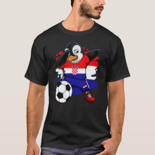 Dabbing Penguin Croatia Soccer Fans Jersey Footbal T-Shirt