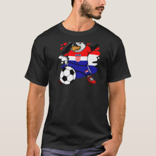 Dabbing Penguin Croatia Soccer Fans Jersey Footbal T-Shirt