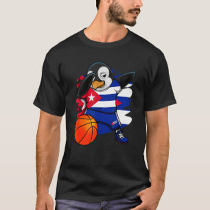 Dabbing Penguin Cuba Basketball Fans Jersey Bball T-Shirt