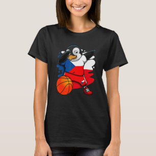Dabbing Penguin Czech Republic Basketball Fans Jer T-Shirt