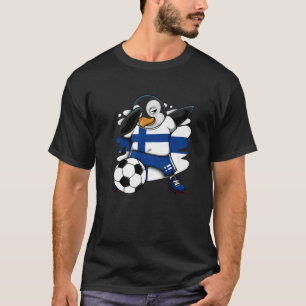 Dabbing Penguin Finland Soccer Fans Jersey Footbal T-Shirt