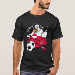Dabbing Penguin Greenland Soccer Fans Jersey Footb T-Shirt