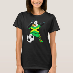 Dabbing Penguin Jamaica Soccer Fans Jersey Footbal T-Shirt