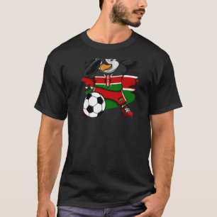 Dabbing Penguin Kenya Soccer Fans Jersey Flag Foot T-Shirt